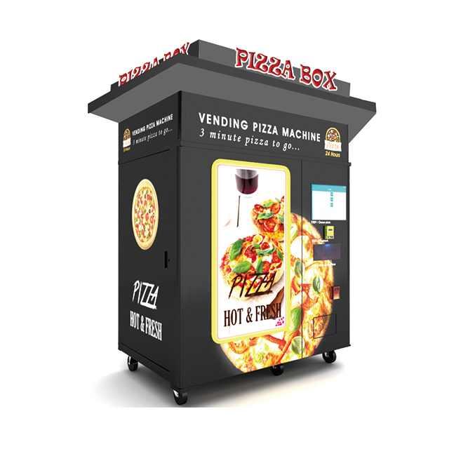 Coin Bil credit card operation hot food automatic pizza vending machine pizza, pizza cone and hot food