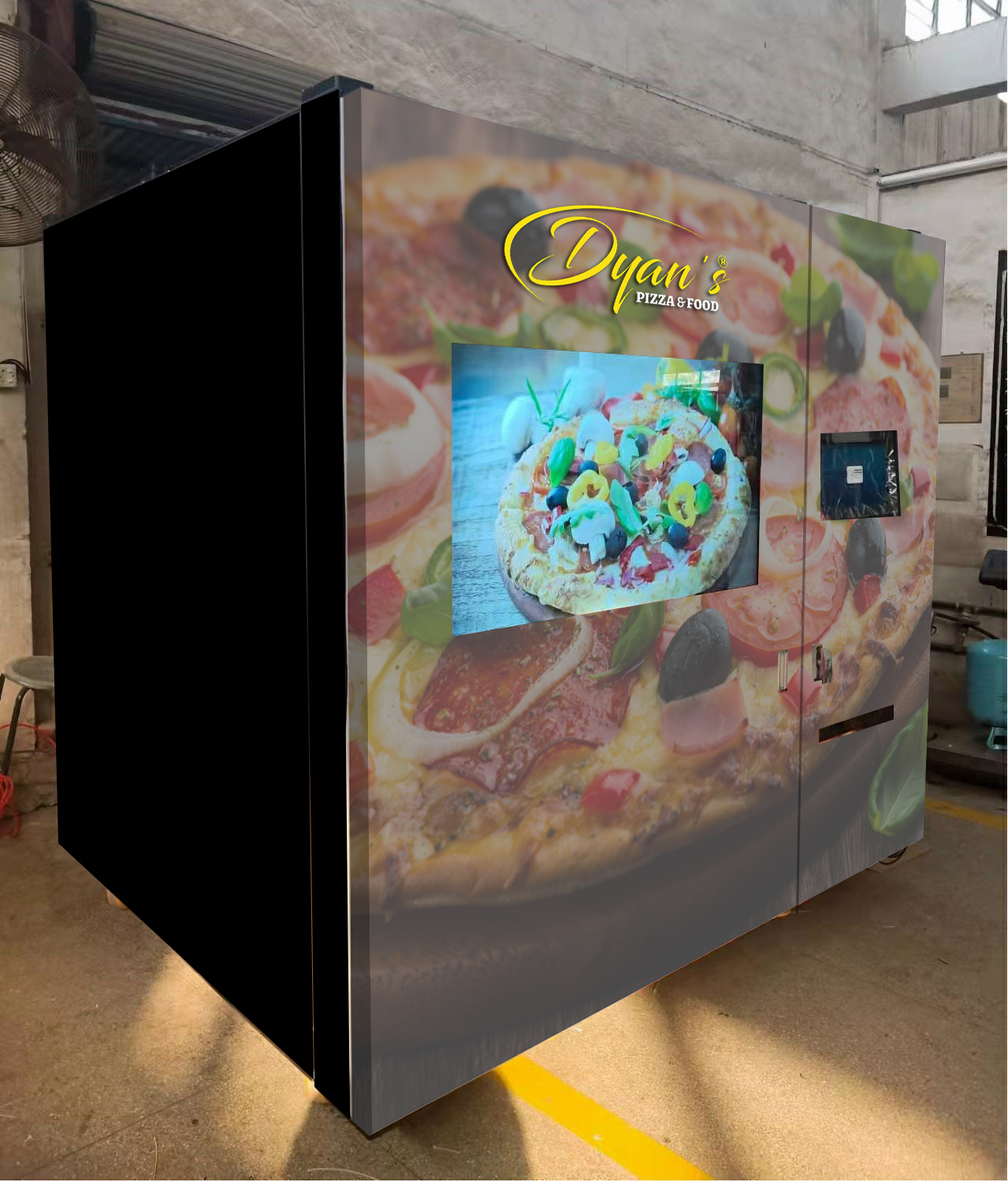 The latest design of frozen pizza vending machine, cooked pizza manufacturer, automatic pizza sales